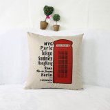 2017 5pcs British Style Casual Cotton Linen Home Decor Sofa Pillow Cushion Cover - intl