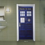 (203 cm * 81 cm) Đồ trang trí treo tường of bác sĩ Ai Tardis Cửa kiểu Fathead\r\nMiếng dán Phòng tắm Sáng tạo 3D Hình Dán Ngộ Nghĩnh-quốc tế