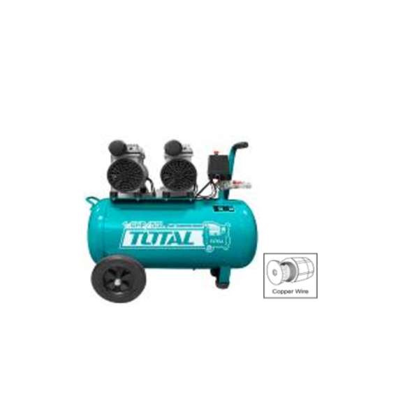 2*0.8 HP - 50L MÁY NÉN KHÍ KHÔNG DẦU Total - TCS2150502