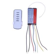 220 v 4 Không Dây Điều Khiển Từ Xa RF BẬT/TẮT Công Tắc + tặng 1 Bộ Điều Khiển từ xa (Trắng) -quốc tế