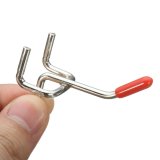 25pcs 1~1.5KG Stainless Steel Silver Red Peg Board Hooks For Displaying Hanging Items - intl