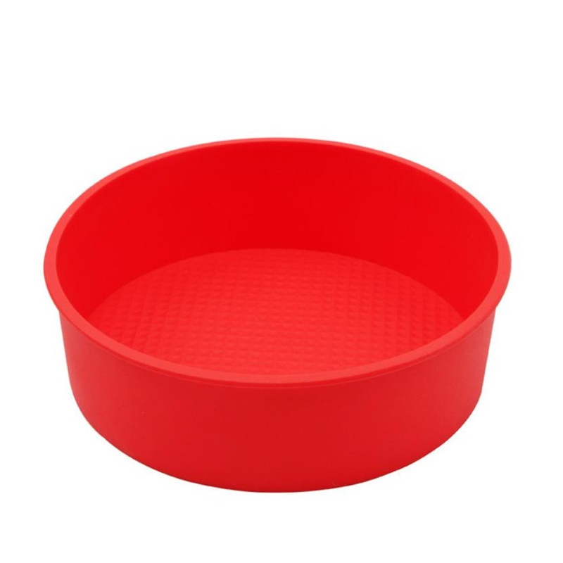 26CM Round Silicone Cake Mold Oven Baking Pizza Mould DIY Kitchen Circle Shape Cakes Pancake Maker Holder - intl