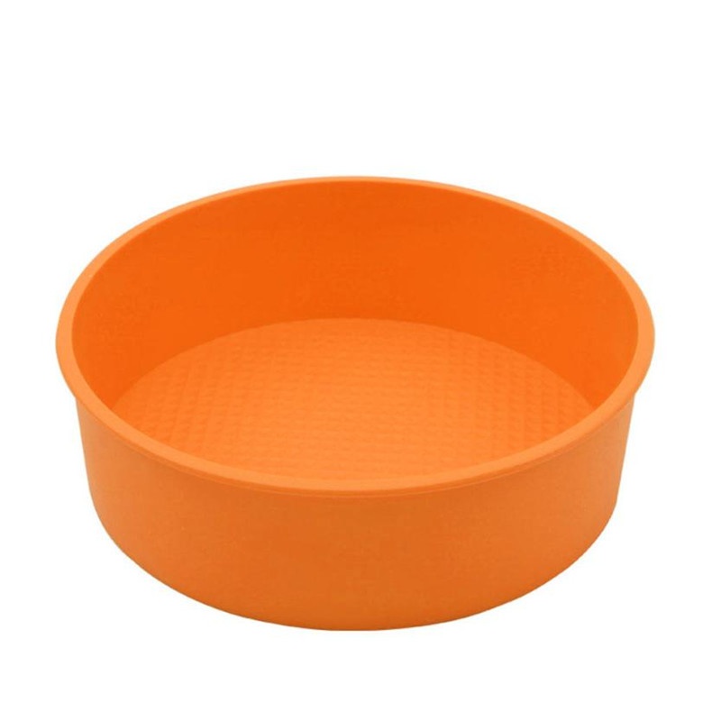 26CM Round Silicone Cake Mold Oven Baking Pizza Mould DIY Kitchen Circle Shape Cakes Pancake Maker Holder - intl