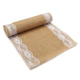 280x30 cm Tự Nhiên Vintage Váy Lót Ren Đay Hessian Bàn Chạy Trang Trí Lễ Cưới-quốc tế