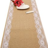 280x30 cm Tự Nhiên Vintage Váy Lót Ren Đay Hessian Bàn Chạy Trang Trí Lễ Cưới-quốc tế