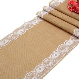 280x30 cm Tự Nhiên Vintage Váy Lót Ren Đay Hessian Bàn Chạy Trang Trí Lễ Cưới-quốc tế