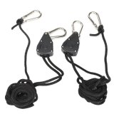 2Pcs 1/8'' Rope Ratchets Roller Hanger For LED Grow Light Reflector Filter Tent - intl