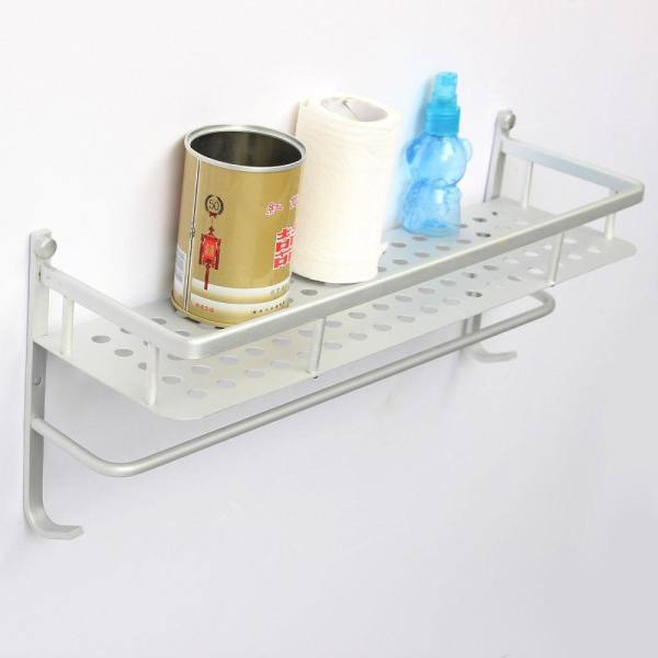 2PCS 40cm Single Layer Alumimum Towel Bar Rack Holder Hanger Bathroom Storage Shelf Wall Mounted - intl