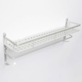 2PCS 50cm Single Layer Alumimum Towel Bar Rack Holder Hanger Bathroom Storage Shelf Wall Mounted - intl