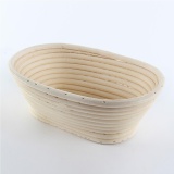 2Pcs Handmade Oval Banneton Brotform Bread Dough Rising Proofing Rattan Basket - intl