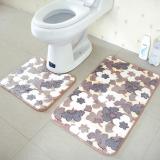 2PCS Rug Memory Foam Bathroom Rug Mat Floor Carpet Set