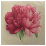 2 cái Hoa Vuông Hoa Hồng Vải Lanh Cotton Ném Gối Đệm Lưng Ghế Sofa Giường Trang Trí-quốc tế