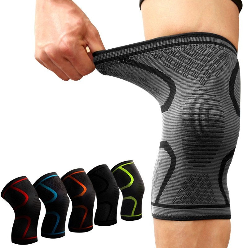2PCS/Pair Fitness Running Cycling Knee Support Braces Elastic Nylon Sport Compression Knee Pad Sleeve for Basketball Volleyball Suitable for leg circumference: 42-47cm - intl
