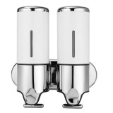 2x 500mL Wall Mounted Bathroom Shower Body Lotion Shampoo Liquid Soap Dispenser (White) - intl