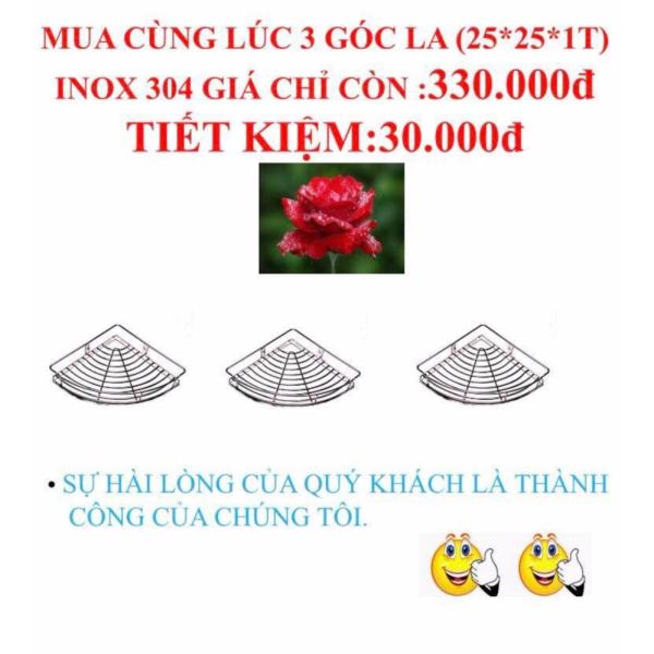 3 Góc la inox 304( 25x25x1T) dùng trong phòng tắm