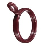 30PCS 44mm Plastic Curtain Pole Rod Drapery Voile Net Rings With Eyelet Red (Intl)