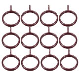 30PCS 44mm Plastic Curtain Pole Rod Drapery Voile Net Rings With Eyelet Red (Intl)