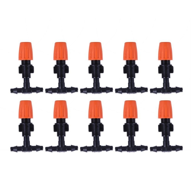 【companionship】(Giao hàng miễn phí cho cả ba chiếc đến Hà Nội）30 cái DIY Micro Tưới Nhỏ Giọt Vật Có Tự Tưới Cây Vòi Xịt Sân Vườn Vòi Phun Nước-quốc tế (Orange)