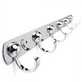 3/4/5/6/8 Coat Hat Clothes Robe Holder Rack Hook Wall Door Hanger Stainless - intl