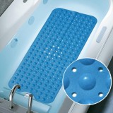 360DSC Non-slip PVC Massage Bath Mat Pad Shower Tub Bathroom Mat with Suction Cup (40*100CM) - Dark Blue - intl