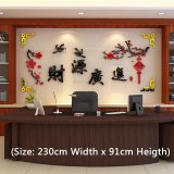 3D Acrylic Tường Văn Phòng Miếng Dán Tường Nhà hình Décor Miếng Dán Cửa Phòng Khách TIVI Treo Tường Décor-quốc tế