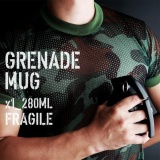 3D Army Dummy Grenade Mug Porcelain Mug Ceramic Coffee Tea Cup Funny Gift 280ML Black - intl