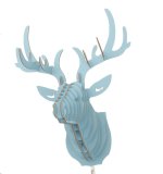 3D Xếp Hình Gỗ Diy Treo Tường hươu Đầu nai sừng tấm đầu gỗ tặng thủ công trang trí Nhà Động Vật Hoang Dã