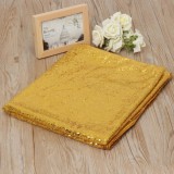 3M X 1.4M Sparkly Sequin Table cloth Blinking Backdrop Wedding Party Decoration - Gold - intl