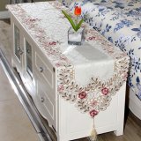 3Pcs Embroidered Flower Table Runner Mat Tablecloth Wedding Party Home Decorative - intl