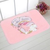 3Pcs/Set Bathroom Non-Slip Pink Horse Pedestal Rug+Lid Toilet Cover+Bath Mat Carpet Shower Pink - intl