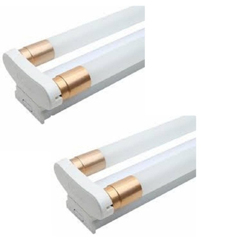 4 Bóng đèn tuýp led T8 1,2m 20w ánh sáng trắng + 2 máng đôi
