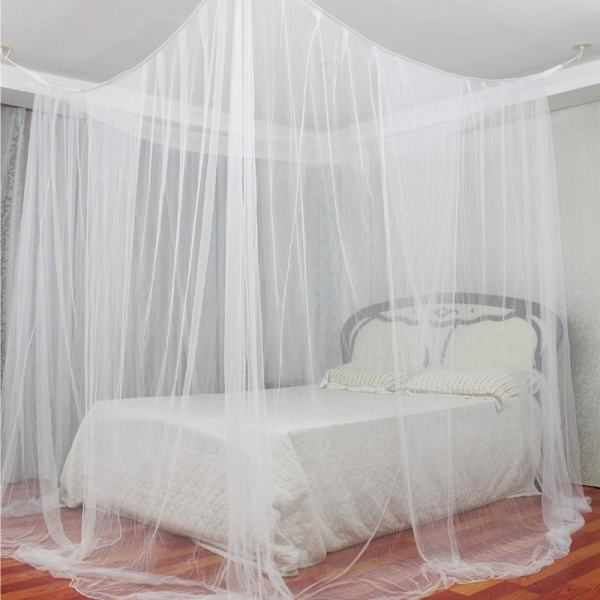 4 Corner Mosquito Net Mesh Canopy Insect Queen King Size Netting Curtain Dome AU - intl