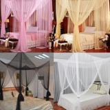 4 Corner Mosquito Net Mesh Canopy Insect Queen King Size Netting Curtain Dome AU - intl