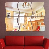 4 cái 28x27 Acrylic Soi Gương Dán Tường Trang Trí Treo Tường Nội hình dạng-quốc tế