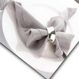 4 Pcs Stainless Steel Napkin Rings for Dinners Parties Diameter 4.5 cm Silver - intl