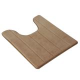 40 x 60cm U Shape High Density Non-slip Bathroom Toilet Pedestal Rug Carpet Floor Mat Camel - intl