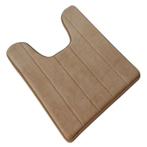 40 x 60cm U Shape High Density Non-slip Bathroom Toilet Pedestal Rug Carpet Floor Mat Camel - intl