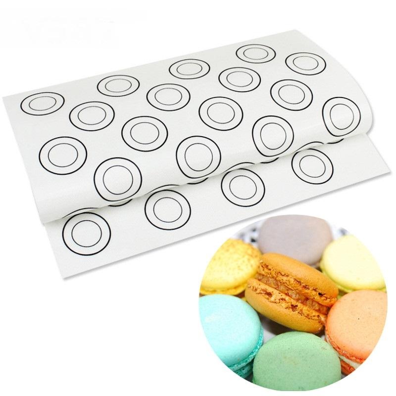 40*30cm Silicone Dough Mat Bakeware Macaron 44 Circles Silpat Pastry Oven Pasta Tools Baking Sheet Tray Liner Mat Cake Mold Pad - intl