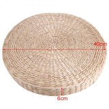 epayst 40cm Round Pouf Tatami Cushion Floor Cushions Straw Meditation Soft Yoga Mat