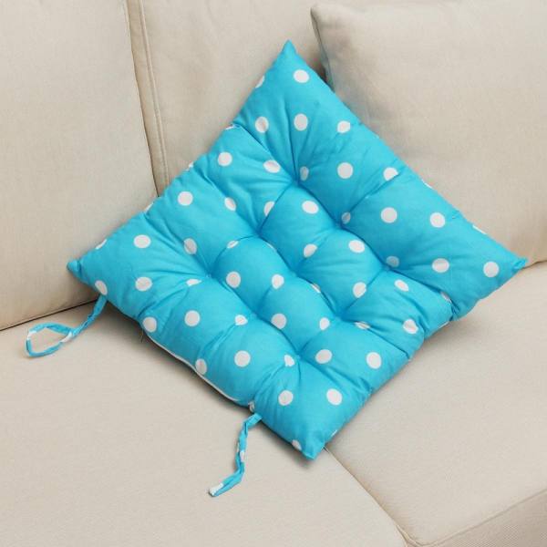 40x40 cm Vuông Cotton Ghế Đệm Mềm Mại Nhà Ghế Văn Phòng Gối Trang Trí Miếng Lót Màu Xanh-quốc tế