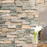 45CM x 10M Stone Schist Decal Self Adhesive Wallpaper Bedroom Living Room Decor - Grey - intl