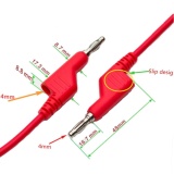 4Pcs 4mm 15A Banana to Banana Plug Soft Silicone Test Cable Lead for Multimeter - intl