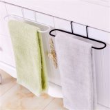 4Pcs Kitchen Iron Door Rail Single Towels Shelf Bathroom Rack Holder Bar Hangers Hook - intl