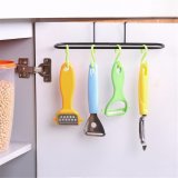 4Pcs Kitchen Iron Door Rail Single Towels Shelf Bathroom Rack Holder Bar Hangers Hook - intl