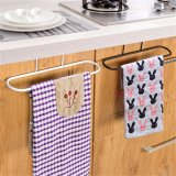 4Pcs Kitchen Iron Door Rail Single Towels Shelf Bathroom Rack Holder Bar Hangers Hook - intl