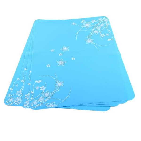 4 cái Ốp Bếp Placemats chống trơn trượt Cách Điện Nướng Thảm Bàn Đế Lót Ly (Màu Xanh Dương)-quốc tế