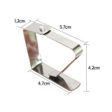 4Pcs/Set Stainless Steel Tablecloth Clip Practical Table Cover Clamp - intl