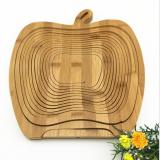 5 bamboo folding basket Apple fruit basket gift creative wooden artwork