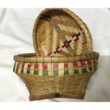 5 Basket Bamboo Woven Thai Handmade Souvenir Fruits Vegetables Storage Home Decor