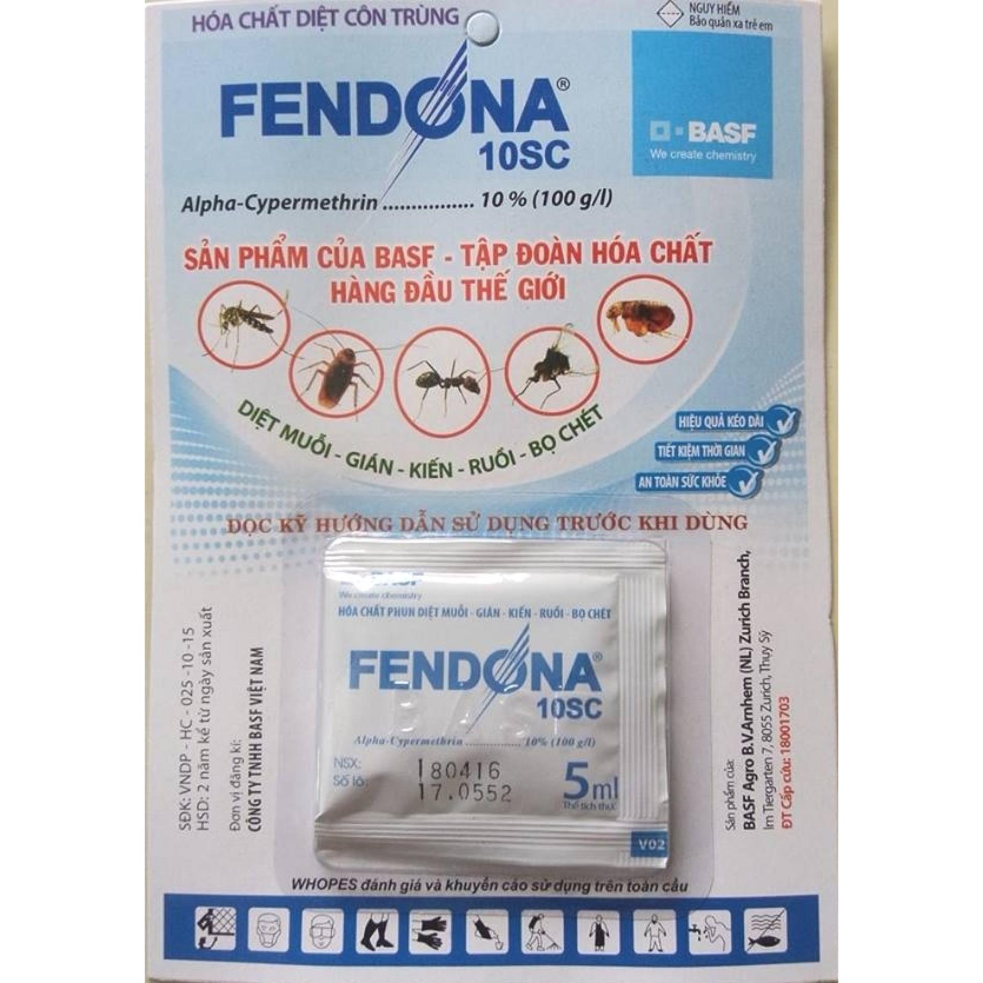 5 gói thuốc diệt muỗi, kiến, gián FENDONA 5ml